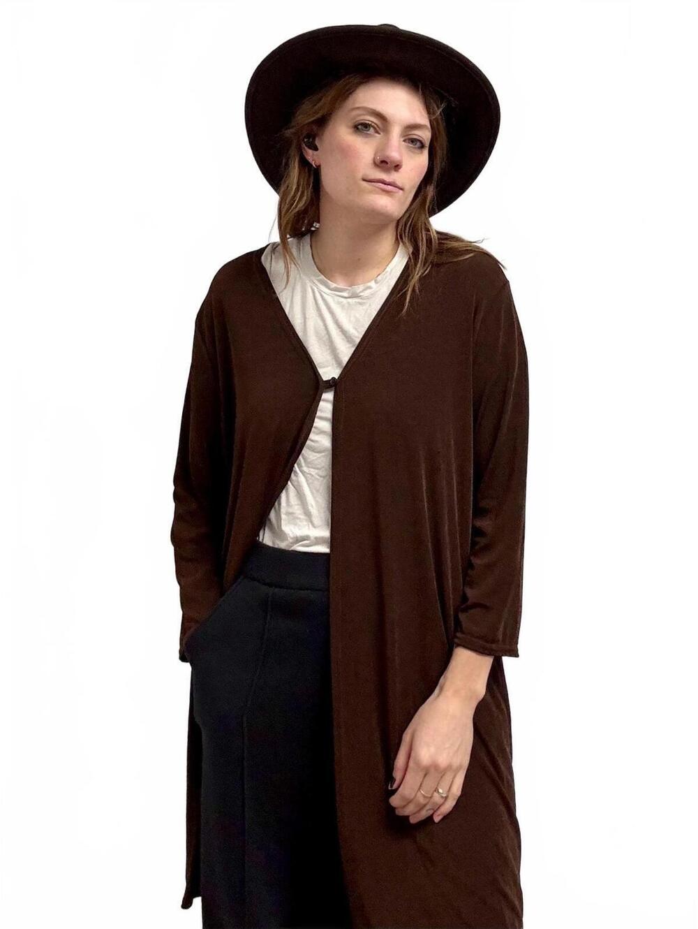 Y2k Long Brown Cardigan